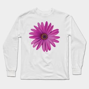 Purple African Daisy Petal Flower Long Sleeve T-Shirt